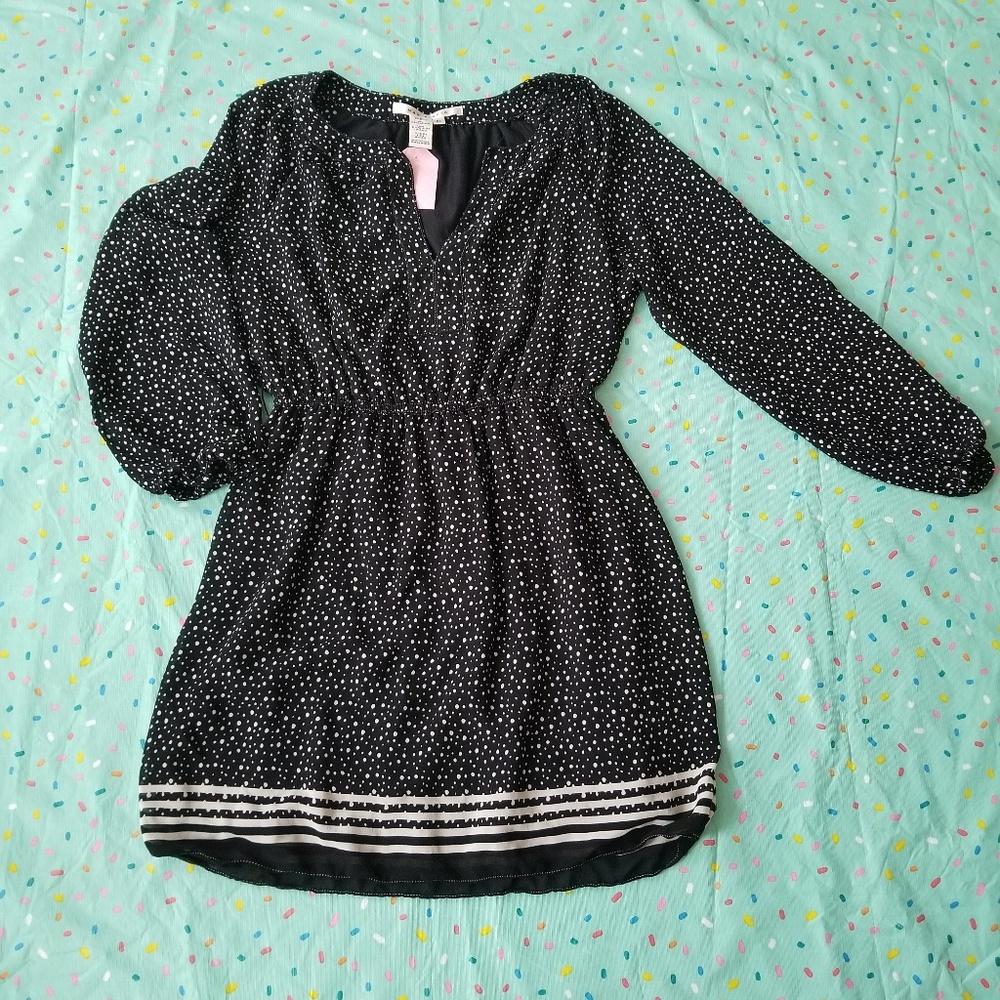 😎 Black and white polka dot dress